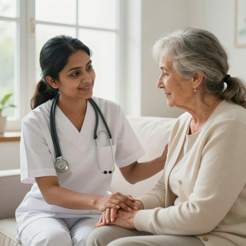 A care professional ready to help a family