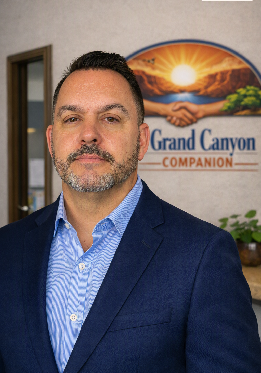 Eric standing in the Grand Canyon Companion office